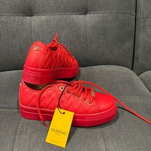 Valentino red sneakers size 6.5